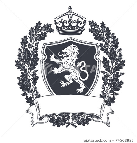 black_white_coat_of_arms - Stock Illustration [74508985] - PIXTA