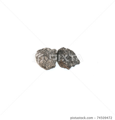 Solidified lava stone from Vesuvius volcano isolated on white background 74509472