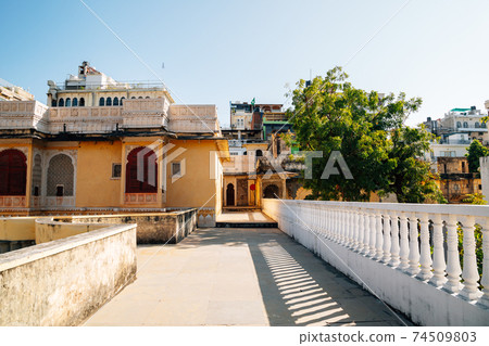 Bagore Ki Haveli, old traditional house in Udaipur, India Bagore Ki Haveli, old traditional house in Udaipur, India 74509803