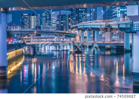 堂島河夜景 74509887