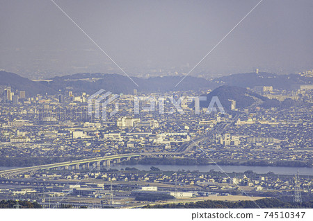 Kurashiki City from Yoshozan, Asakuchi City, Okayama Prefecture Kurashiki City from Yoshozan, Asakuchi City, Okayama Prefecture 74510347