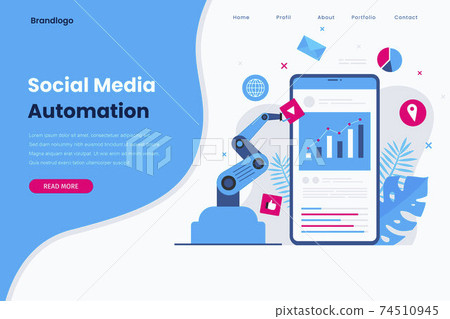 marketing, vector, landing 74510945