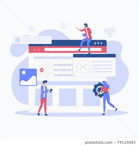 landing, vector, development 74510983