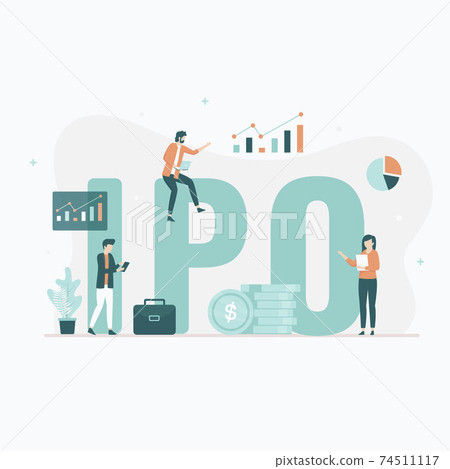 Initial public offering (IPO) illustration...-插圖素材 [74511117] - PIXTA圖庫