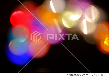 Jet-black black background, jewel-like glass ball bokeh expression 17 Jet-black black background, jewel-like glass ball bokeh expression 17 74511890
