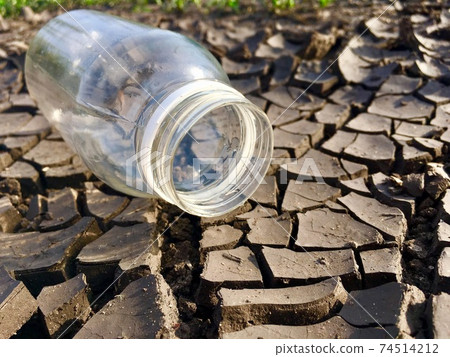 Water bottle on ground 74514212