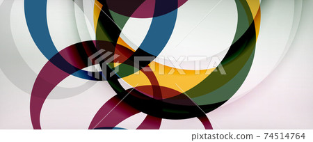 Ring geometric shapes, o letter repetition wallpaper. Abstract background for business or technology presentations, internet posters or web brochure covers 74514764