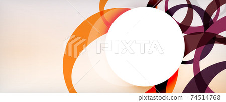 Ring geometric shapes, o letter repetition wallpaper. Abstract background for business or technology presentations, internet posters or web brochure covers 74514768