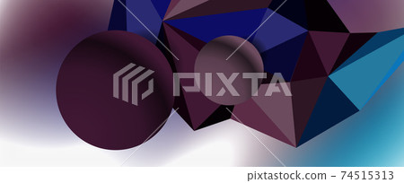 Trendy 3d geometric composition, design template for business or technology presentation, internet poster or web brochure cover Trendy 3d geometric composition, design template for business or technology presentation, internet poster or web brochure cover 74515313