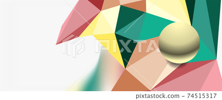 Trendy 3d geometric composition, design template for business or technology presentation, internet poster or web brochure cover Trendy 3d geometric composition, design template for business or technology presentation, internet poster or web brochure cover 74515317