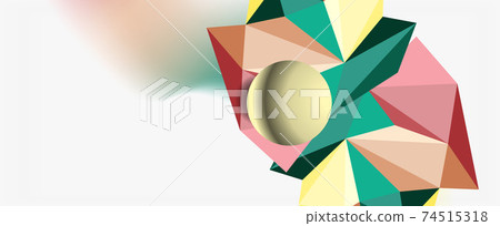 Trendy 3d geometric composition, design template for business or technology presentation, internet poster or web brochure cover Trendy 3d geometric composition, design template for business or technology presentation, internet poster or web brochure cover 74515318