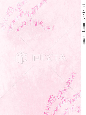 Music notes, staff notation, background material, concert leaflets 74516241