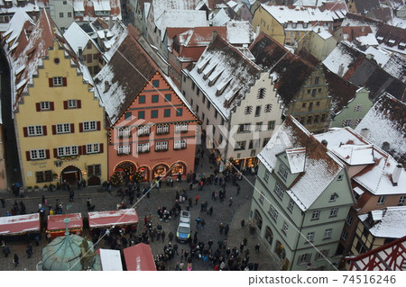 Rothenburg landscape at the Christmas market 74516246
