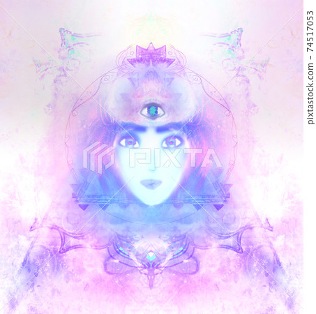 Woman with third eye, psychic supernatural senses 74517053