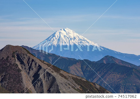 steep top of Avachinsky Volcano, Kamchatka, Russia. steep top of Avachinsky Volcano, Kamchatka, Russia. 74517062