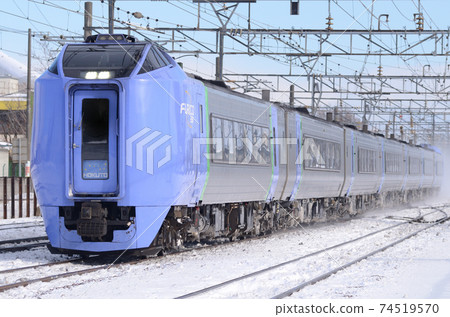 Limited express "Hokuto" arriving at Sapporo Station 74519570