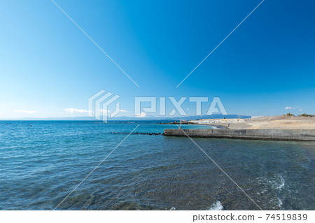 Hayama Town in early spring, landscape of Ohama coast, February 74519839