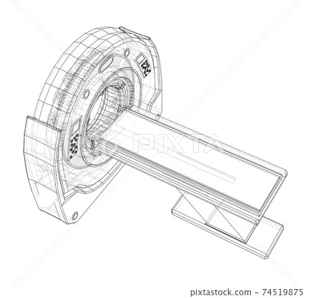 3d illustration of a MRI machine 3d illustration of a MRI machine 74519875
