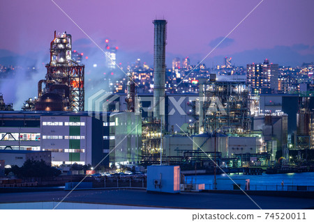《神奈川》工廠夜景和城市夜景 74520011