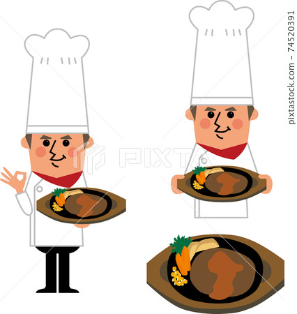 漢堡包和廚師 74520391