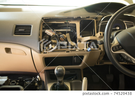 Car under maintenance (inside the car) 74520438