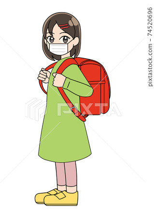 School bag mask girl School bag mask girl 74520696