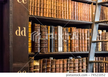 Image of an old European library 74521052