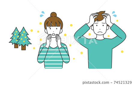 Couples in trouble with pollen 74521329