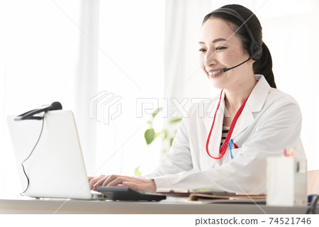 Female doctor online Female doctor online 74521746