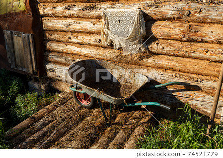 Empty Garden Manure Cart 74521779
