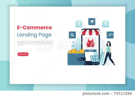 e-commerce, online, vector 74521899