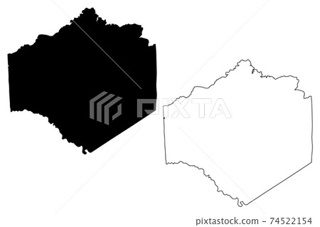 Dinwiddie County, Commonwealth of Virginia (U.S. county, United States of America, USA, U.S., US) map vector illustration, scribble sketch Dinwiddie map 74522154
