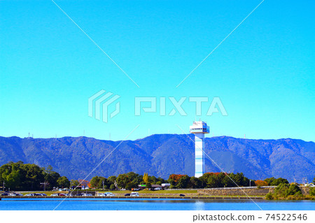 Scenery around the Nagara River and the Green Tate / Observation Tower in Kaizu City, Gifu Prefecture Scenery around the Nagara River and the Green Tate / Observation Tower in Kaizu City, Gifu Prefecture 74522546