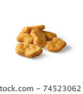 Nucket Fried chicken isolated on white background 74523062