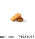 Nucket Fried chicken isolated on white background 74523063