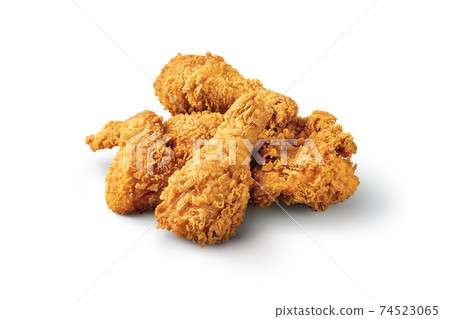 fried chicken isolated on white background 74523065