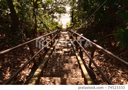 在公園里長長的石階上下來 在公園里長長的石階上下來 74523333