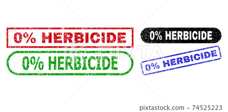 0% HERBICIDE Rectangle Watermarks Using Unclean Style 74525223