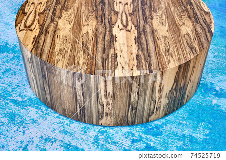 Coffee table of plywood and Black Ofram veneer in room Coffee table of plywood and Black Ofram veneer in room 74525719