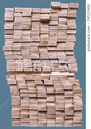 Stack of boards of natural solid birch for table legs 74525900