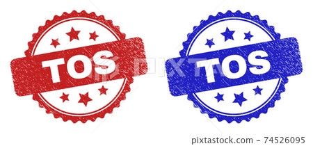 TOS Rosette Seals with Grunge Surface - Stock Illustration [74526095 ...