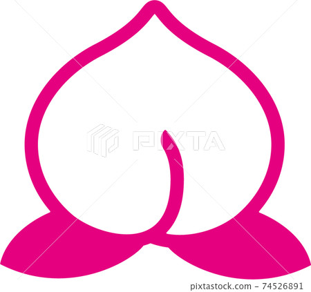 Peach icon illustration Peach icon illustration 74526891