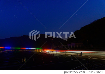 New Aso Bridge "Bridge of Light for Reconstruction" Illuminated Photo Taken in February 2021 Japan, South Aso, Kumamoto Prefecture New Aso Bridge "Bridge of Light for Reconstruction" Illuminated Photo Taken in February 2021 Japan, South Aso, Kumamoto Prefecture 74527829