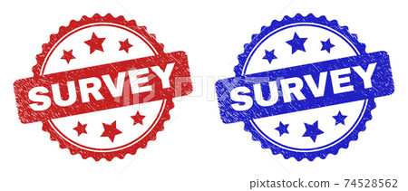 SURVEY Rosette Stamp Seals with Unclean Texture SURVEY Rosette Stamp Seals with Unclean Texture 74528562