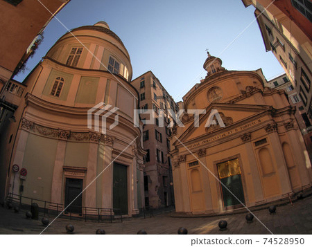 saint george church genoa historic palace and buildings in old town 74528950