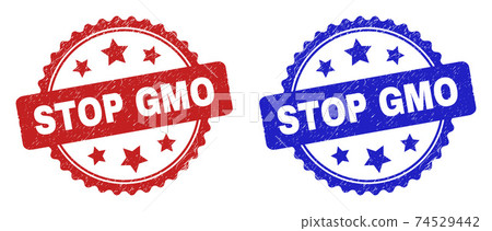 STOP GMO Rosette Stamp Seals Using Distress Surface STOP GMO Rosette Stamp Seals Using Distress Surface 74529442