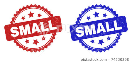 SMALL Rosette Stamps Using Rubber Surface - Stock Illustration ...