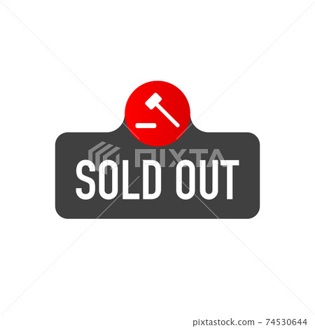 sold out sign vector illustration. 74530644