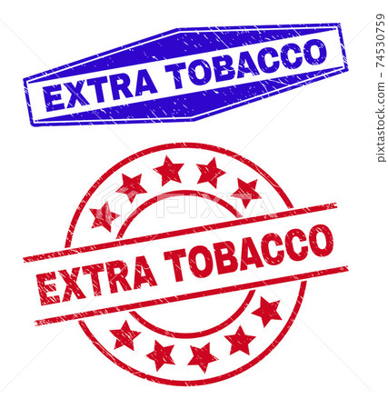EXTRA TOBACCO Textured Stamp Seals in Circle and Hexagon Shapes EXTRA TOBACCO Textured Stamp Seals in Circle and Hexagon Shapes 74530759