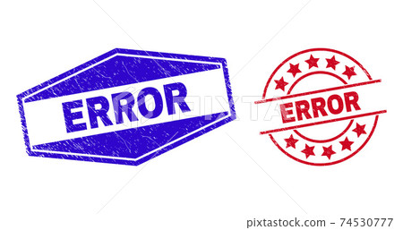 ERROR Rubber Watermarks in Round and Hexagonal... - Stock Illustration ...